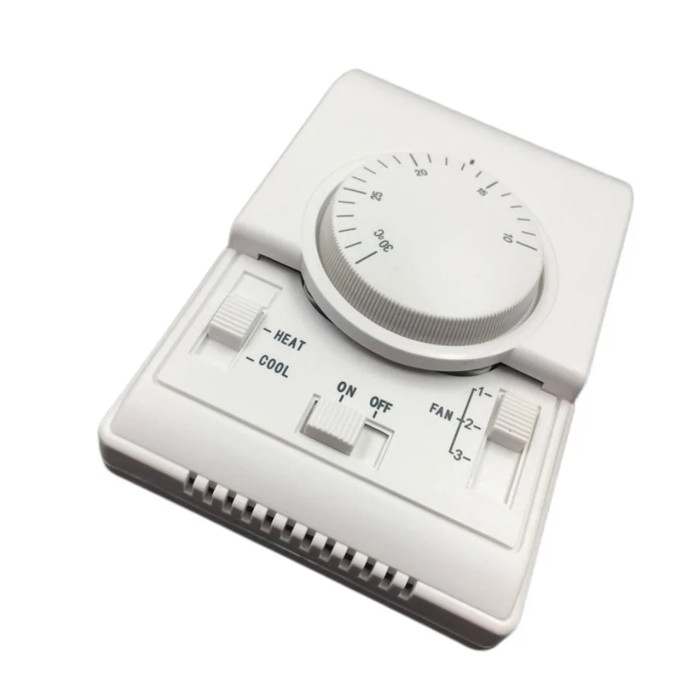 Room Mechanical Central Air Conditioner Thermostat Floor Heating Room Thermostat White Plastic